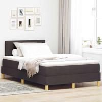 Boxspringbed met matras Donkerbruin 120 x 190 cm Stof