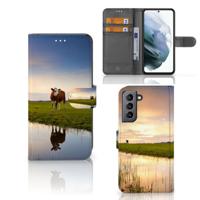 Samsung Galaxy S21 FE | Telefoonhoesje | Met pasjeshouder | Koe