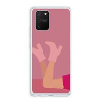 Pink boots: Samsung Galaxy S10 Lite Transparant Hoesje Pink boots: Samsung Galaxy S10 Lite Transparant Hoesje