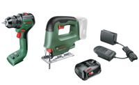 Bosch - UniversalDrill 18V-60 + Cordless Jigsaw - Easy Saw 18V-70 ( Free Starter kit 18V Alliance (2.5 Ah + AL 18V-20 Battery and Charger Included ) - thumbnail
