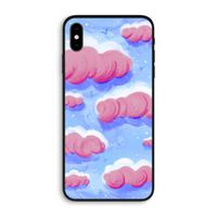 Roze wolken met vogels: iPhone XS Max Biologisch afbreekbaar hoesje