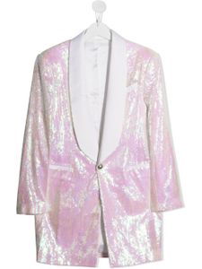 Balmain Kids blazer brodé de sequins - Blanc