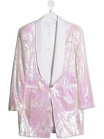 Balmain Kids blazer brodé de sequins - Blanc