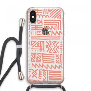 Marrakech Pink: iPhone XS Max Transparant Hoesje met koord