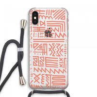 Marrakech Pink: iPhone XS Max Transparant Hoesje met koord