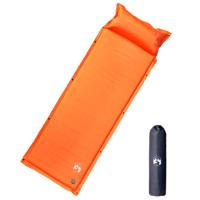 VidaXL Kampeermatras met kussen zelfopblazend 1-persoons oranje
