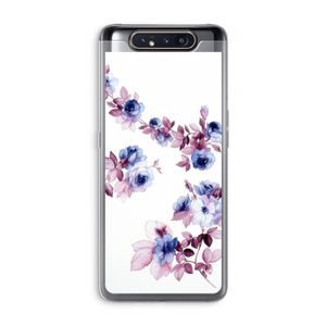 Waterverf bloemen: Samsung Galaxy A80 Transparant Hoesje