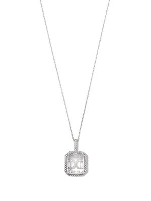 Mateo collier Initial X en or blanc 14ct à pendentif à ornements - Argent