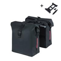 SoHo Nordlight fietstas in night zwart met 41 liter en MIK-systeem