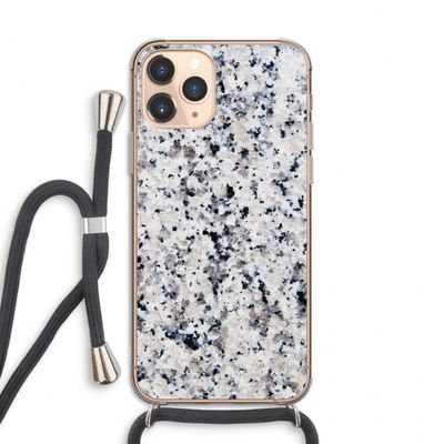 Gespikkelde marmer: iPhone 11 Pro Transparant Hoesje met koord