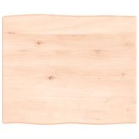 Tafelblad natuurlijke rand 60x50x2 cm massief eikenhout