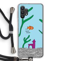Aquarium: Samsung Galaxy A32 5G Transparant Hoesje met koord