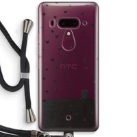 Kleine kattenkopjes: HTC U12+ Transparant Hoesje met koord