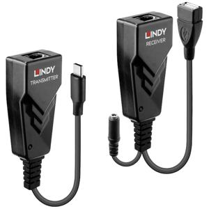 LINDY USB 2.0 Typ C Cat.6 Extender USB-extender USB-C USB 2.0 via netwerkkabel RJ45 100 m