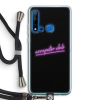 Vice Black: Huawei P20 Lite (2019) Transparant Hoesje met koord