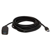 Manhattan USB-kabel USB 3.2 Gen1 (USB 3.0 / USB 3.1 Gen1) USB-A stekker, USB-A bus 5.00 m Zwart 150712 - thumbnail