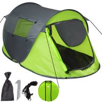 tectake - Pop-up tent waterdicht groen / grijs - 401675 - thumbnail
