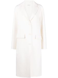 P.A.R.O.S.H. buttoned single-breasted wool coat - Blanc