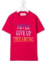 Alberta Ferretti Kids t-shirt à slogan imprimé - Rose