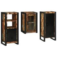 Badkamermeubelset 3 pcs Multikleur Massief gerecycled hout