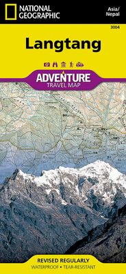 Wandelkaart 3004 Adventure Map trekkingmap Langtang - Nepal | National Geographic
