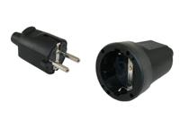 PVC stekker 230V rand/penaarde - zonder verkoopverpakking