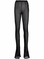 Courrèges pantalon transparent à logo brodé - Noir