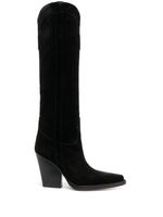 Paris Texas bottes en daim 90 mm - Noir