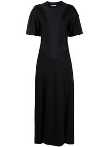 Mugler robe fendue à coupe longue - Noir