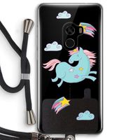 Vliegende eenhoorn: Xiaomi Mi Mix 2 Transparant Hoesje met koord