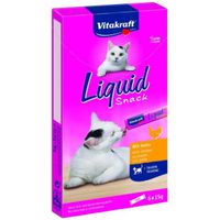 Vitakraft Liquid Snacks met kip kattensnack (6 x 15g) 11 verpakkingen - thumbnail