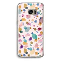 Terrazzo Memphis Pink: Samsung Galaxy S7 Edge Transparant Hoesje