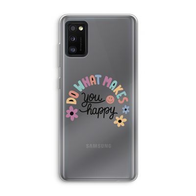 Happy days: Samsung Galaxy A41 Transparant Hoesje