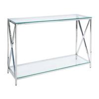 Beliani - AUDET - Sidetable - Zilver - Veiligheidsglas