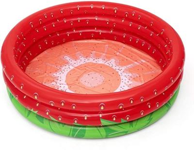 Bestway zwembad 3-rings aardbei 160x38cm Bestway zwembad 3-rings aardbei 160x38cm