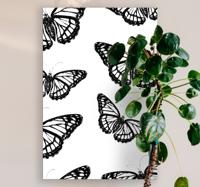 Canvas schilderij woonkamer Zwart-witte vlindervleugel Canvas schilderij woonkamer Zwart-witte vlindervleugel
