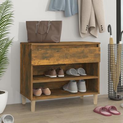 Schoenenkast 70x36x60 cm bewerkt hout gerookt eikenkleurig