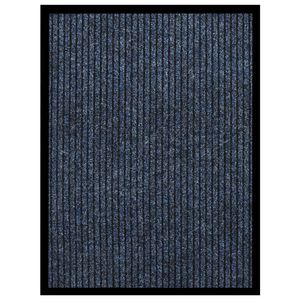 Deurmat 60x80 cm gestreept blauw