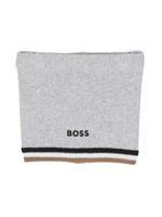 BOSS Kidswear écharpe en maille à logo - Gris