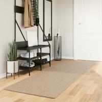VidaXL Vloerkleed huarte laagpolig zacht wasbaar 80x250 cm zandkleurig