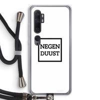 Negenduust vierkant: Xiaomi Mi Note 10 Pro Transparant Hoesje met koord
