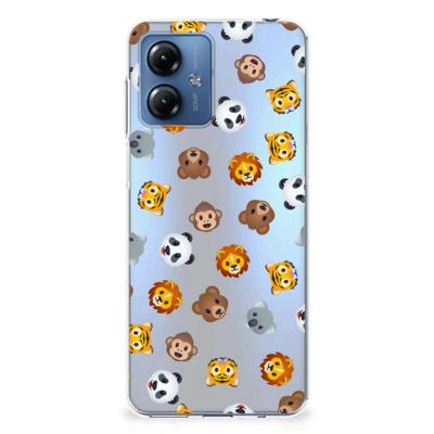 TPU bumper voor Motorola Moto G14 Dieren Emojis TPU bumper voor Motorola Moto G14 Dieren Emojis