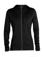 Icebreaker Quantum III LS Zip Dames Trui Black L