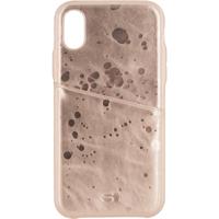 Senza Glam Leather Cover with Card Slot Apple iPhone X/Xs Metallic Rosé