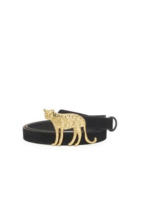 Fabienne Chapot Leopard Buckle Belt | Black Fabienne Chapot Leopard Buckle Belt | Black