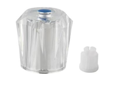 Kirchhoff Acryl handgreep helder, 1/2", met bovenste deel, markering rood/blauw - 986153848