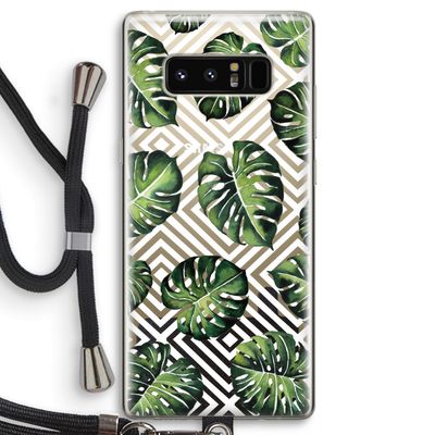 Geometrische jungle: Samsung Galaxy Note 8 Transparant Hoesje met koord