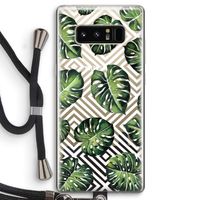 Geometrische jungle: Samsung Galaxy Note 8 Transparant Hoesje met koord