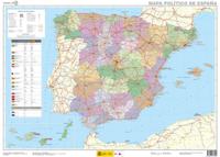 Wandkaart Spanje, 70 x 50 cm | CNIG - Instituto Geográfico Nacional - thumbnail