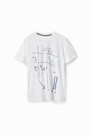 T-shirt met korte mouwen en love - WHITE - XL